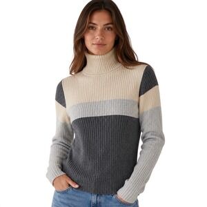 VTG Valerie Stevens 100% Cashmere Turtleneck Sweater Women XL Rib Knit Soft